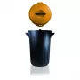 GIOSTYLE Eco Solution 35L Abfalleimer Dunkelgrau/Gelb