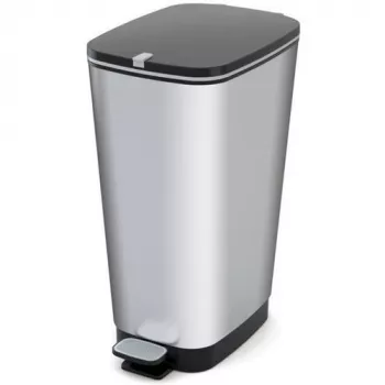 KIS Tretmülleimer Metallic Chic Eimer L 45L Stahlgrau