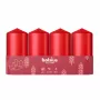 BOLSIUS Kerze Zylinder 4 Stk. Ø100x48 mm Rot