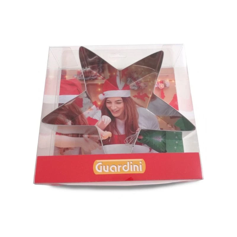 GUARDINI Weihnachtsstern-Kuchenform 20 x 20 cm Antihaft-Backform aus Kohlenstoffstahl