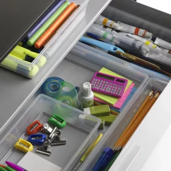 KIS Box Sistemo Organizer 8, 37,5 x 15 x 5 cm, Transparent/Hellgrau
