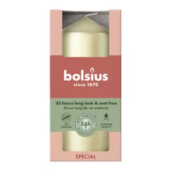 BOLSIUS Kerze Zylinder Ø120x58mm Silber