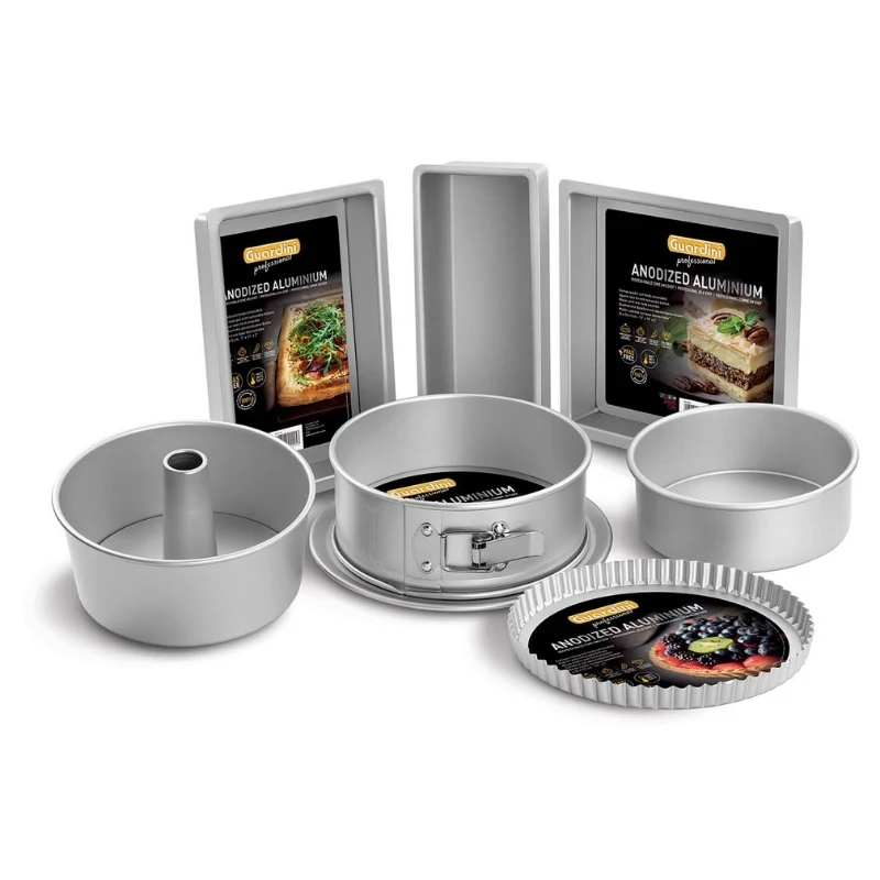 GUARDINI Professional runde Backform, Ø20 x 7,5 cm, eloxiertes Aluminium