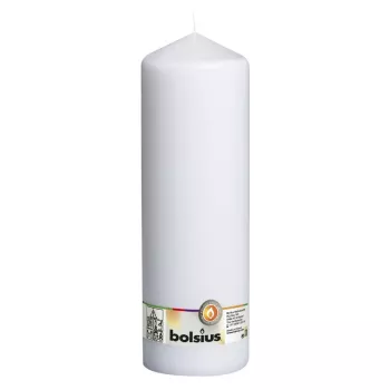 BOLSIUS Kerze Zylinder Ø300x98mm weiß