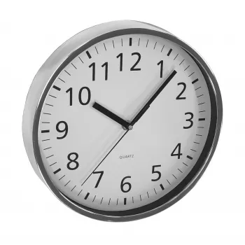 ASI COLLECTION Wanduhr Ø25,5 cm Silber/Chrom