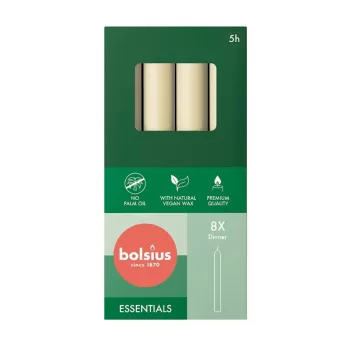 BOLSIUS Tischkerzen 8 Stück in einer Box 170/20mm Perle