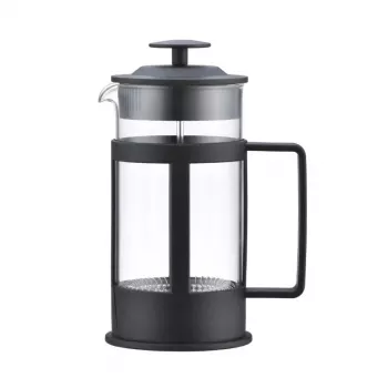 ASI COLLECTION Coffee Press GULFI M 600ml French Press, Borosilikatglas, Schwarz/Silber