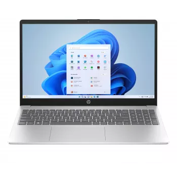 HP 15,6 Zoll FHD Laptop - Intel Core 3 100U, 8GB RAM, 512GB SSD, FreeDOS, Natural Silver