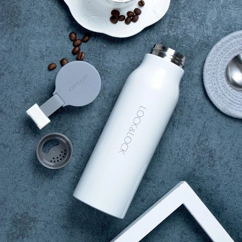 LOCKNLOCK Thermosbecher Name 500ml Weiß