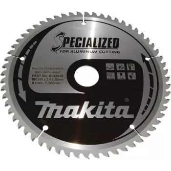Makita B-33548 SPECIALIZED Kreissägeblatt 210 x 30 mm, 60 Zähne, TCT, ATB, für Holz & Laminat
