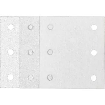 Makita 192352-4 Schleifpapier-Set, 10-teilig, Körnungen P60/P100/P150, 102 x 114 mm, Klettverschluss, für Multitools
