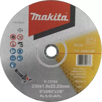 Makita E-13764 Trennscheibe 230 mm, 22,23 mm Bohrung, 1,9 mm Dicke, für Metall und Edelstahl