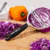Microplane Peeler XL Schälmesser mit chirurgischem Edelstahlmesser, ergonomischem Soft-Touch-Griff, integriertem Kartoffelaugenentferner, Schwarz
