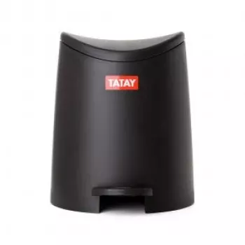 TATAY Badezimmer-Tretmülleimer 3L Standard Schwarz
