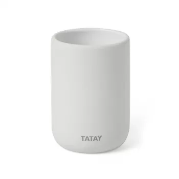 TATAY Soft Ceramic Zahnbürstenhalter, Weiß