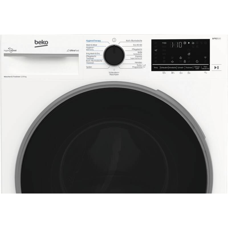 Beko B3DFT512447W Waschtrockner 12 kg / 8 kg, 1400 U/min, Energieklasse D, Weiß