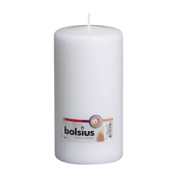 BOLSIUS Kerze Zylinder Ø200x98mm weiß
