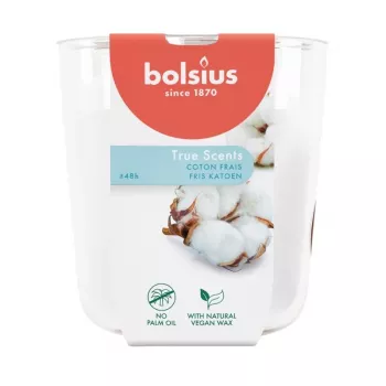 Bolsius True Scents Duftkerze im Glas, Fresh Cotton, Ø97x85 mm