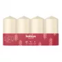 Bolsius Kerzenzylinder 4 Stk. Ø100x48 mm, Creme