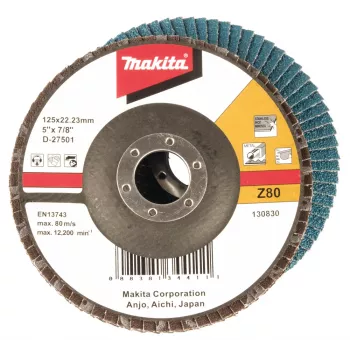Makita D-27501 Fächerschleifscheibe 125mm Zirkonia Körnung 80 Konisch