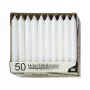 PAPSTAR Stabkerze Weiß 196 mm Höhe 22 mm Durchmesser, 100 Stück, Paraffin, 7 h Brenndauer