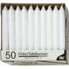 PAPSTAR Stabkerze Weiß 196 mm Höhe 22 mm Durchmesser, 100 Stück, Paraffin, 7 h Brenndauer
