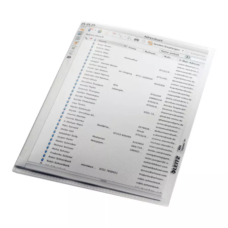 LEITZ A5 genarbte Dokumentenhüllen, 0,13 mm, transparent, 100er-Pack
