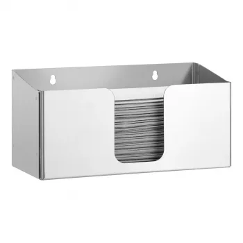 Bartscher ILZF20 Papierhandtuchspender, Silber, Gebürsteter Chrom-Nickel-Stahl, Wandmontiert, Abschließbar 850057