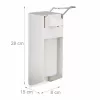 RELAXDAYS Edelstahl Seifenspender 0,5 L Silber Manuelle Pumpe Freistehend