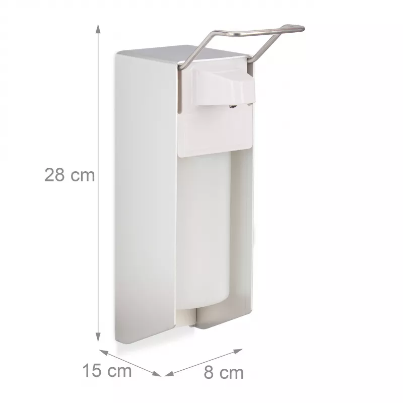 RELAXDAYS Edelstahl Seifenspender 0,5 L Silber Manuelle Pumpe Freistehend