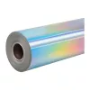 HTVRONT Holografische Selbstklebende Folie, 30,5 cm x 90 cm (silber)