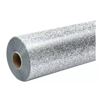 HTVRONT Glitzer-Folie zum Heißtransfer, 30,5 cm x 90 cm (Silber)
