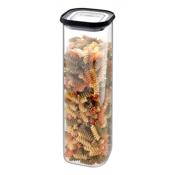 GEFU PANTRY Rechteckiger Behälter 2,5 L Schwarz, Transparent 1 Stück