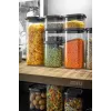 GEFU PANTRY Rechteckiger Behälter 2,5 L Schwarz, Transparent 1 Stück