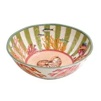 ROSE&TULIPANI Litorale Große Salatschüssel 36 cm | Melamin Marine-Design