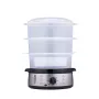 Alpina Elektrischer Dampfgarer 800W Silber 3-Ebenen 9,5L BPA-frei