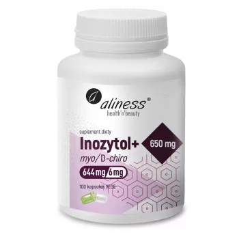 Aliness Inositol Myo/D-Chiro 650 mg + B6, 100 VEGE-Kapseln