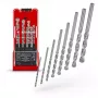 Einhell 38080 Steinbohrer-Set, 8-teilig, 3-10 mm, Wolframcarbid-Spitze, Kohlenstoffstahl