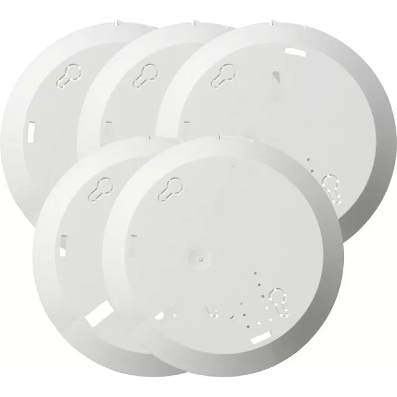 Gira 845000 Montageplatten-Set für Q-Label Rauchmelder, 5 Stück, Weiß