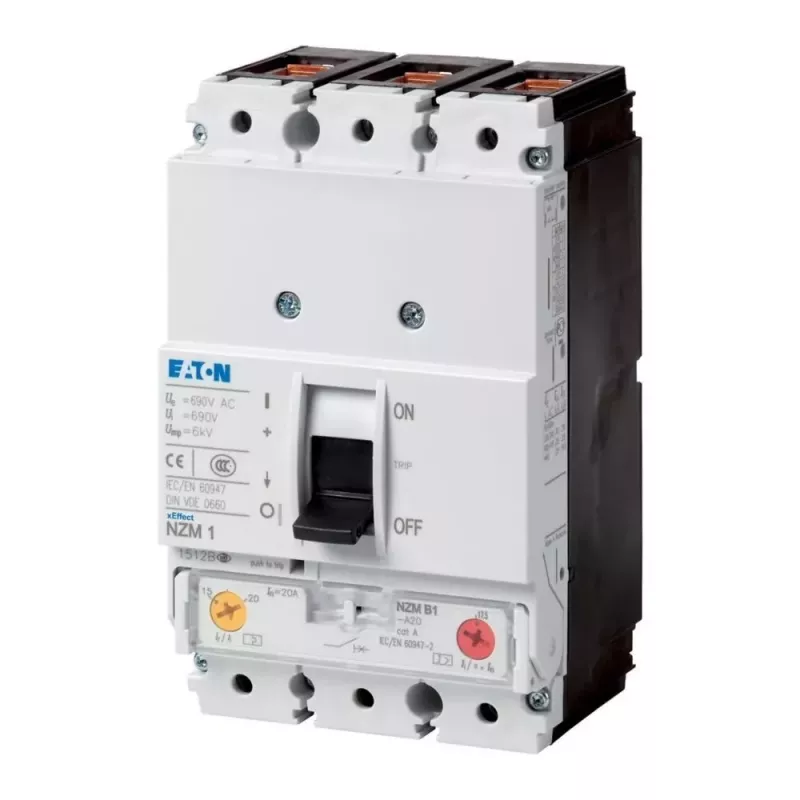 Eaton NZMB1-A40 3-poliger Leistungsschalter, 40 A, 690 V AC, thermisch-magnetisch 259075