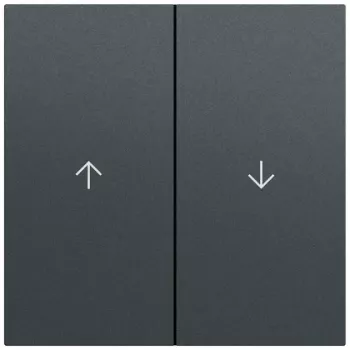 Gira System 70 2-fach Wippschalterabdeckung mit Pfeilsymbolen, Anthrazit lackiert 329473