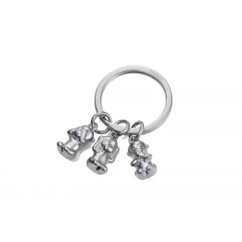Troika KR17-18/MA Silberner Schlüsselanhänger aus Aluminiumguss mit Figur