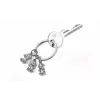 Troika KR17-18/MA Silberner Schlüsselanhänger aus Aluminiumguss mit Figur