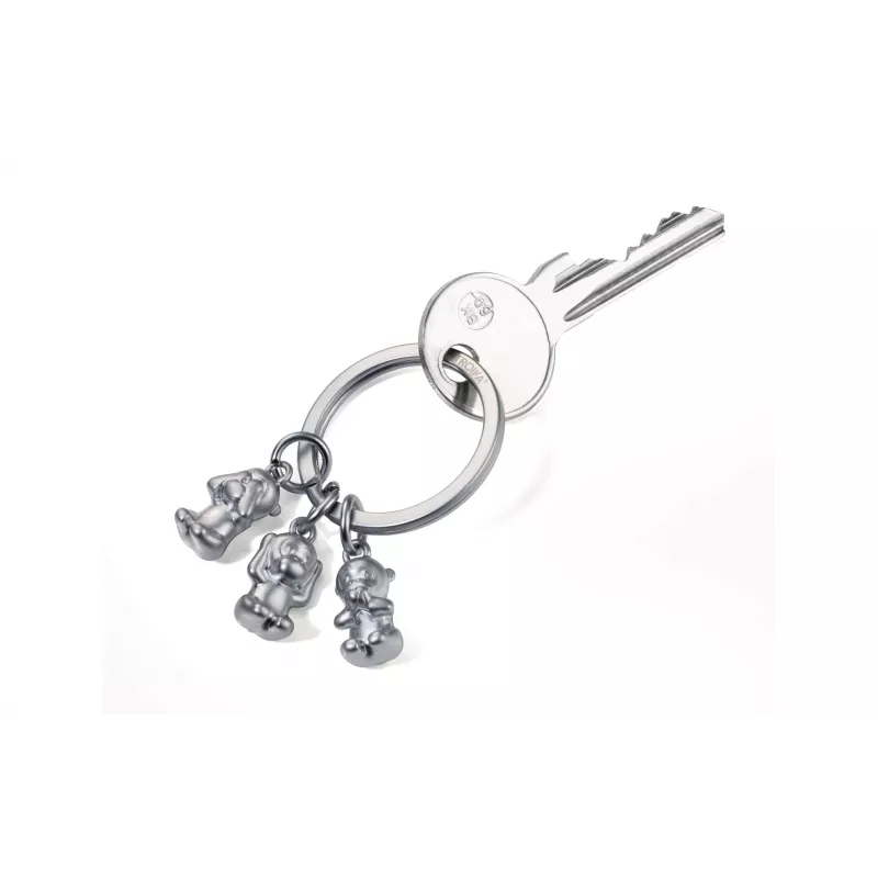 Troika KR17-18/MA Silberner Schlüsselanhänger aus Aluminiumguss mit Figur