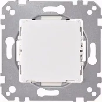 Merten System M Wippschalterabdeckung, Polarweiß, Glänzend, 1-fach, Lichtsymbol 587093