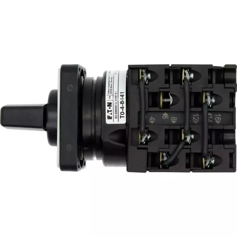 Eaton T0-4-8441/E 3-poliger EIN-AUS Nockenschalter, 20A, 690V, IP65, Schwarz/Weiß 043595