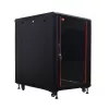 IT-BUDGET 19 inch Netzwerkschrank SRK - 27U - 600x800 mm - Glas-/Stahltür - Montiert - Schwarz 99ITB19SRK2768GSNM