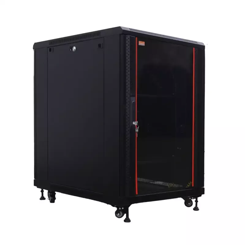 IT-BUDGET 19 inch Netzwerkschrank SRK 27U 600x800mm Schwarz Flatpack 90ITB19SRK2768GSN