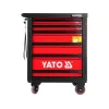 Yato YT-5530 7-Schubladen-Werkstattwagen Stahl Schwarz/Rot