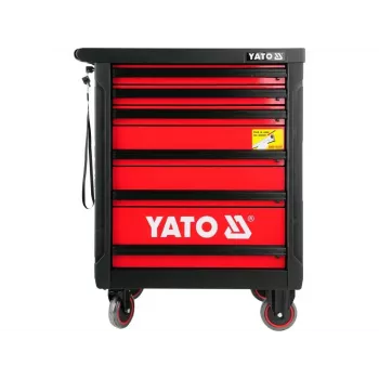 Yato YT-5530 7-Schubladen-Werkstattwagen Stahl Schwarz/Rot